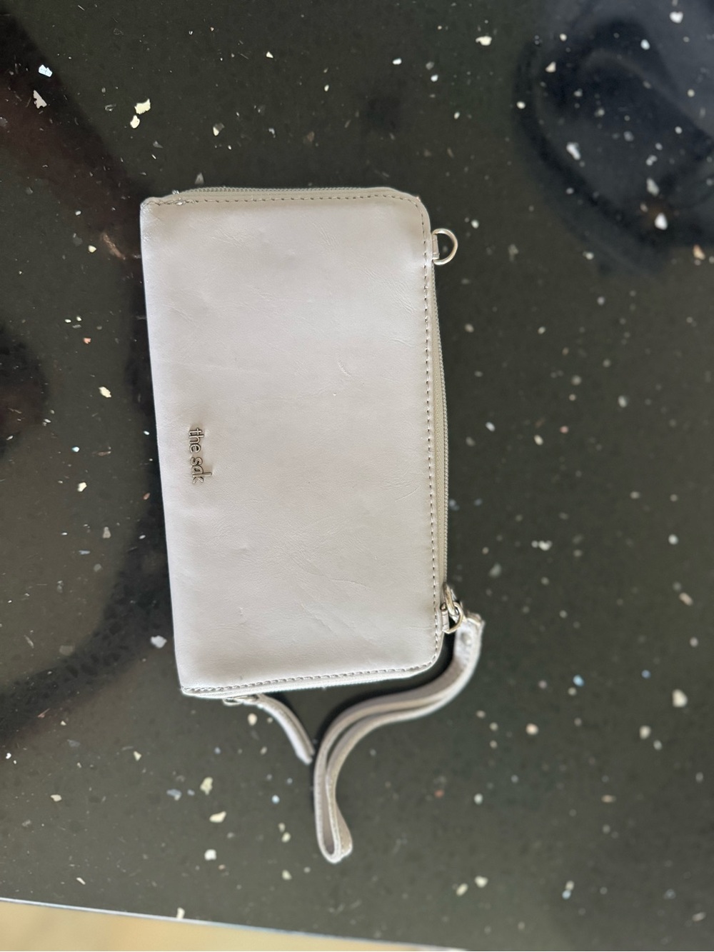 The Sak Iris Large Crossbody Wallet, Light Grey - Picture 3 of 5